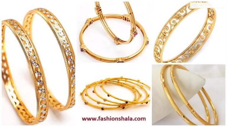 Light Weight Gold Bangles Designs Under 20 Grams - Ethnic Fashion ...