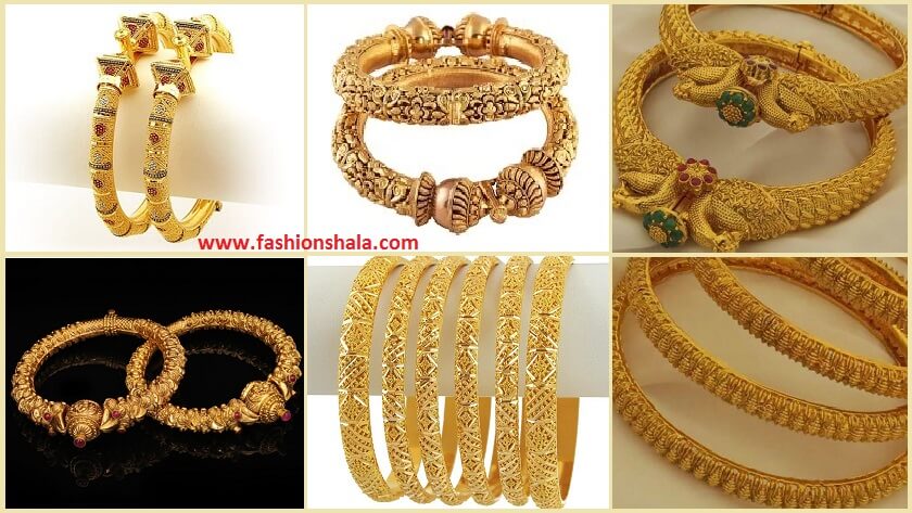 Latest collection gold bangles designs - Ethnic Fashion Inspirations!