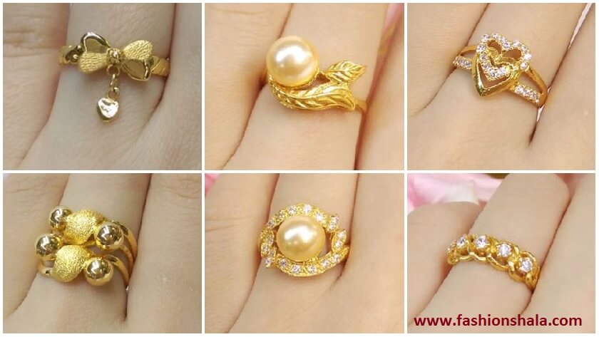 latest gold rings for ladies