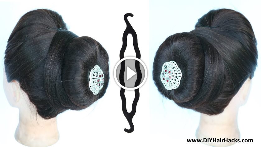 Easy and simple juda hairstyle with using magic hair lock  Ethnic Fashion  Inspirations