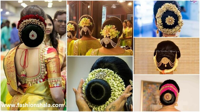 South Indian bridal hairstyles Look best on your Dday  Styl Inc