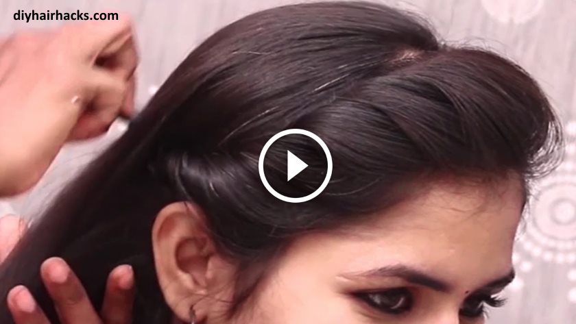 Beautiful Hairstyle for Wedding Party  Puff Hairstyle for Long Hair   YouTube